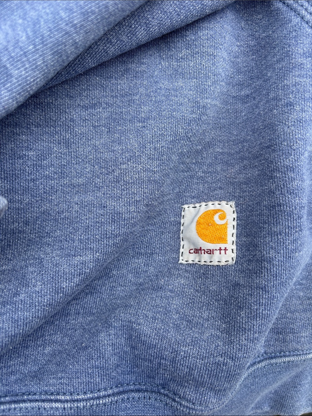 Carhartt Men’s Hooded Sweatshirt with Orange Sleeve Logo Size 2XL - Picture 3 of 6